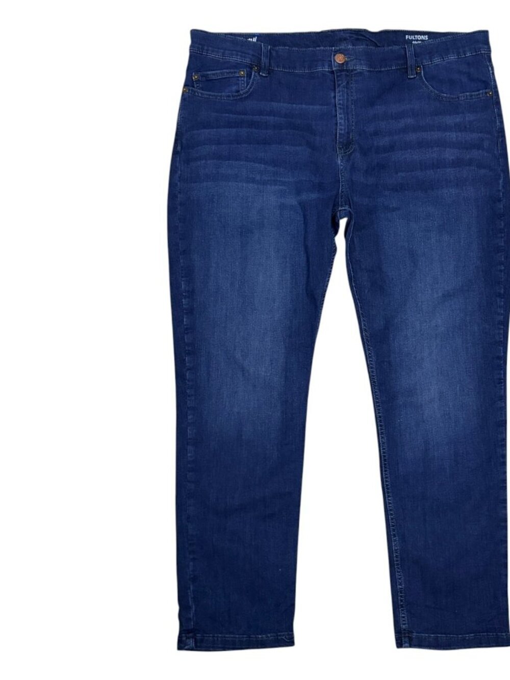 MUGSY Fultons Stretch Jeans Designer Casual Blue Denim Mens 44x30